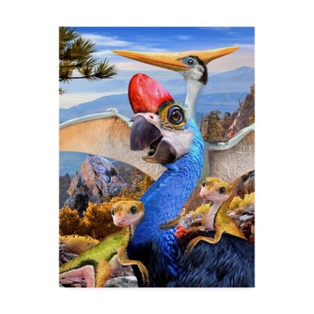 Trademark Fine Art Howard Robinson 'Prehistoric Birds' Canvas Art, 24x32 ALI24134-C2432GG